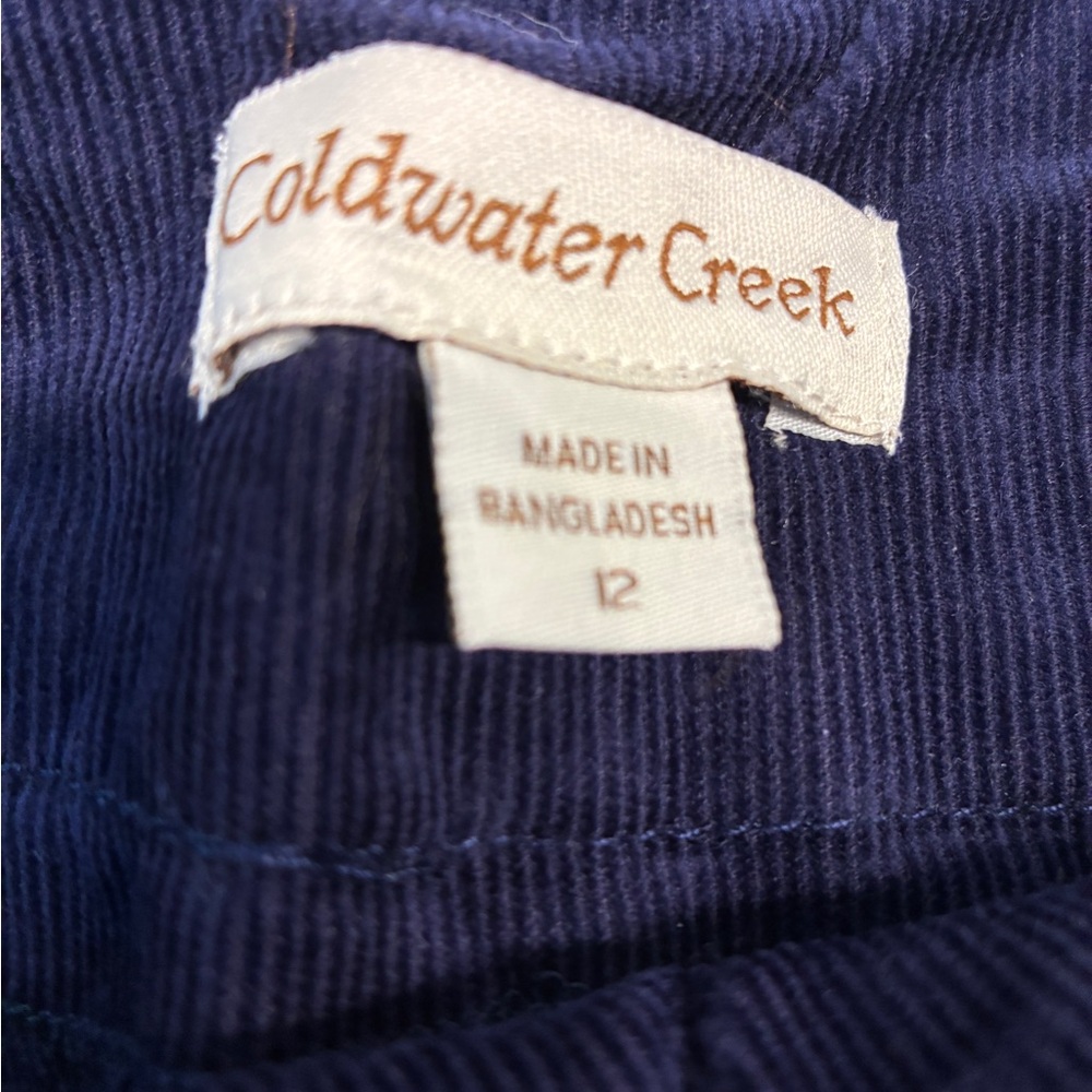 Coldwater Creek Navy Corduroy Pants
